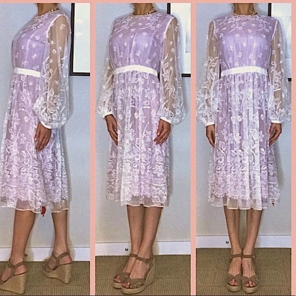 Burberry Layered  Midi Dress